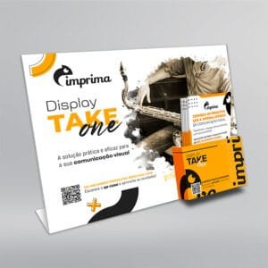 Display Take One / Porta Folheto com Testeira Lateral - PS