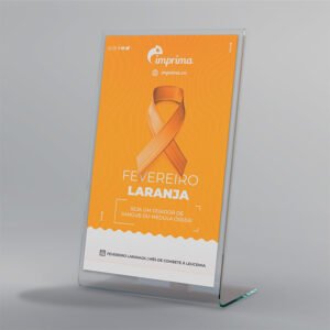 Porta Folhas em L - Acrilico Transparente A6 - 10x15cm <br> #Kit com 5 unidades