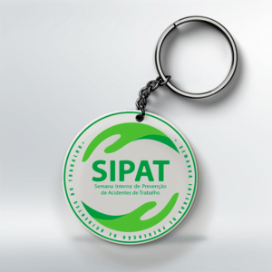 Chaveiro CIPA/SIPAT - Redondo - 5x5 cm - Cristal - Frente <br> #Kit com 10 unidades