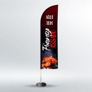 Wind Banner Frango Assado - Faca - 3,50m