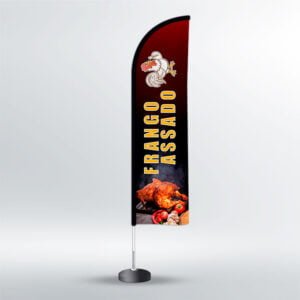 Wind Banner Frango Assado - Faca - 3,50m