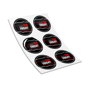 Adesivo Redondo - Modelo 4 - 5x5cm | Black Friday