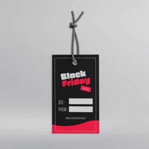 Etiqueta de Desconto - Modelo 1 - 9x5cm - Frente | Black Friday