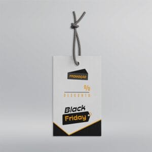 Etiqueta de Desconto - Modelo 2 - 9x5cm - Frente | Black Friday