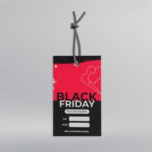 Etiqueta de Desconto - Modelo 3 - 9x5cm - Frente | Black Friday
