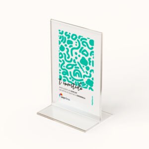Display em T Invertido - Acrílico Transparente A6 - 10x15cm