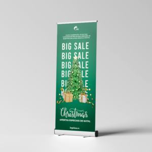 Banner Roll Up - Personalizado - 0,80x2,00m <br> ~Especial de Natal~
