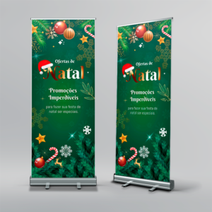Banner Roll Up - Lona - Modelo 1 <br> ~Especial de Natal~