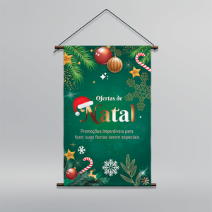 Banner tradicional - Lona - Modelo 1 <br> ~Especial de Natal~
