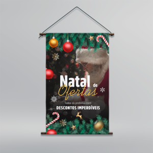 Banner tradicional - Lona - Modelo 3 <br> ~Especial de Natal~