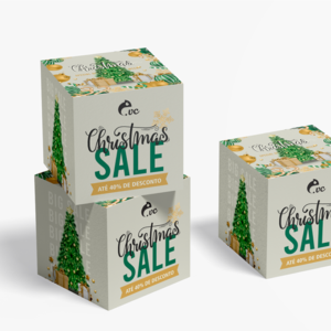 Cubo Expositor Promocional - Personalizado <br> 🔴 Kit com 5 unidades <br>~Especial de Natal~