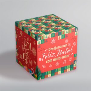 Cubo Expositor Promocional <br> 🔴 Kit com 5 unid. - Modelo 1 <br> ~Especial de Natal~