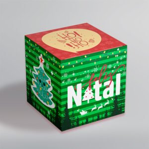 Cubo Expositor Promocional <br> 🔴 Kit com 5 unid. - Modelo 3 <br> ~Especial de Natal~