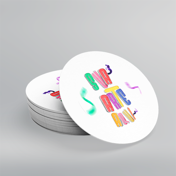Bolacha de Chopp / Porta Copo - Papel Couchê 300g - Personalizado - 8,5x8,5cm | Carnaval - Imagem 2