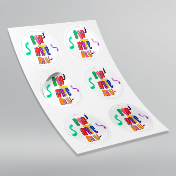 Adesivo Branco Redondo - Personalizado - Em Cartela - 5x5cm | Carnaval - Imagem 2