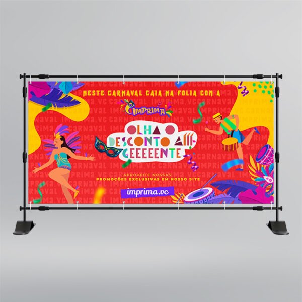 Lona para Backdrop - Personalizado - 3,00x2,50m | Carnaval