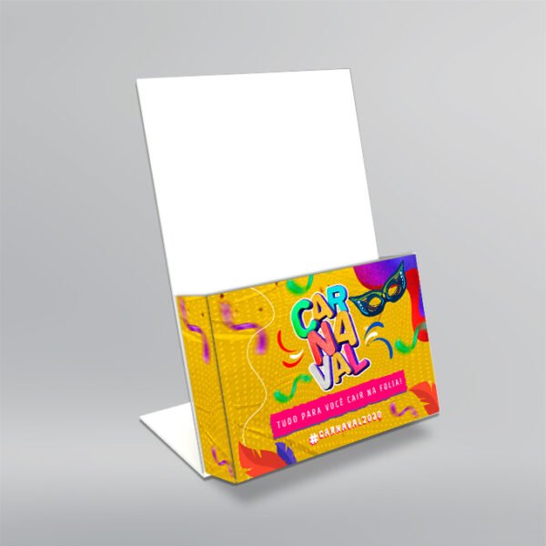 Display Take One / Porta Folhas em PS - Design Exclusivo - Modelo 1 -  Bolsa Impressa - 15x21cm | Carnaval