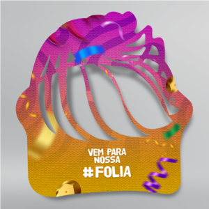 Viseira em Espiral - Papel Duplex 300g - Design Exclusivo - Modelo 2 - 22x27cm | Carnaval