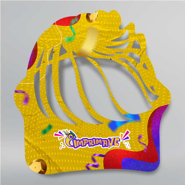 Viseira em Espiral - Papel Duplex 300g - Personalizada - 22x27cm | Carnaval