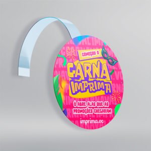 Wobbler Promocional - Personalizado - 10x10cm | Carnaval