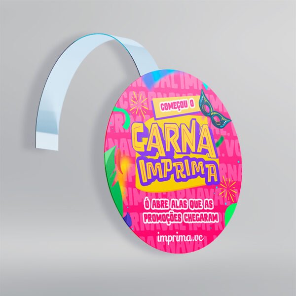 Wobbler Promocional - Personalizado - 10x10cm | Carnaval