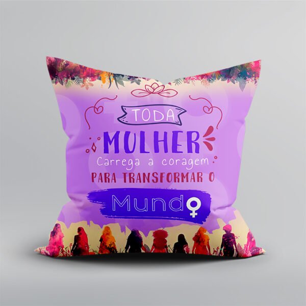 Almofada - Modelo 1 - Com Ziper - Kit com 5 unidades | Dia Internacional da Mulher