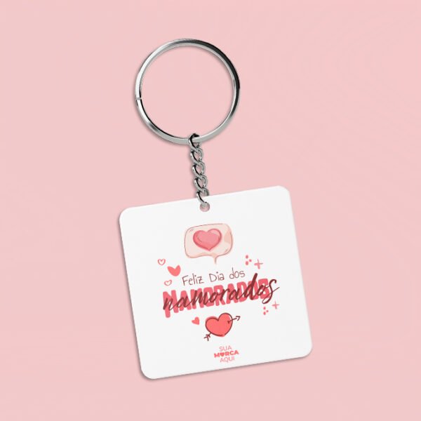Chaveiro Personalizado - Modelo 2 - Acrílico - Frente e Verso <br> #Kit com 10 unidades