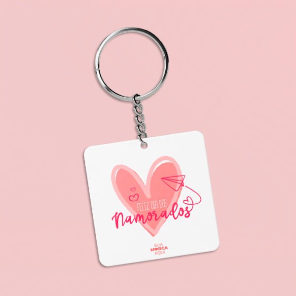 Chaveiro Personalizado - Modelo 4 - Acrílico - Frente e Verso <br> #Kit com 10 unidades