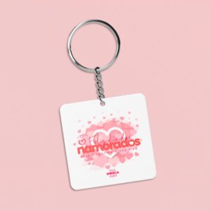 Chaveiro Personalizado - Modelo 6 - Acrílico - Frente e Verso <br> #Kit com 10 unidades