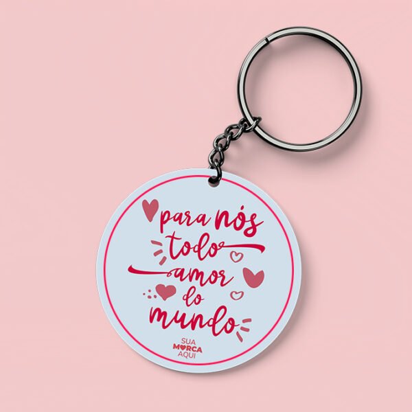 Chaveiro Personalizado - Modelo 3 - Acrílico - Frente e Verso <br> #Kit com 10 unidades