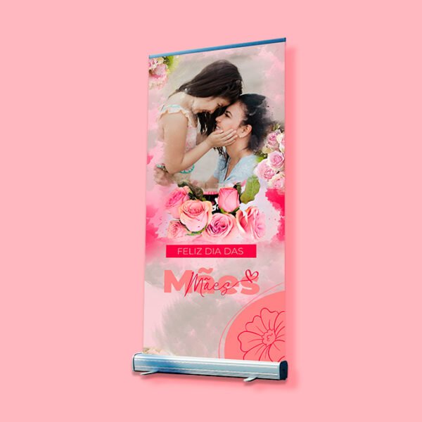 Banner Roll Up - Linha Rosal - Modelo 1 - Em Lona