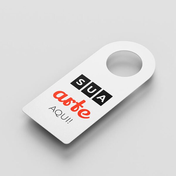 Aviso de Porta - Personalizado - Papel Couchê - Topo Arredondado - Frente - Imagem 2